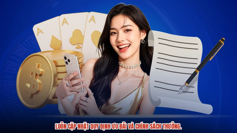 Luôn cập nhật quy định ưu đãi và chính sách thưởng.